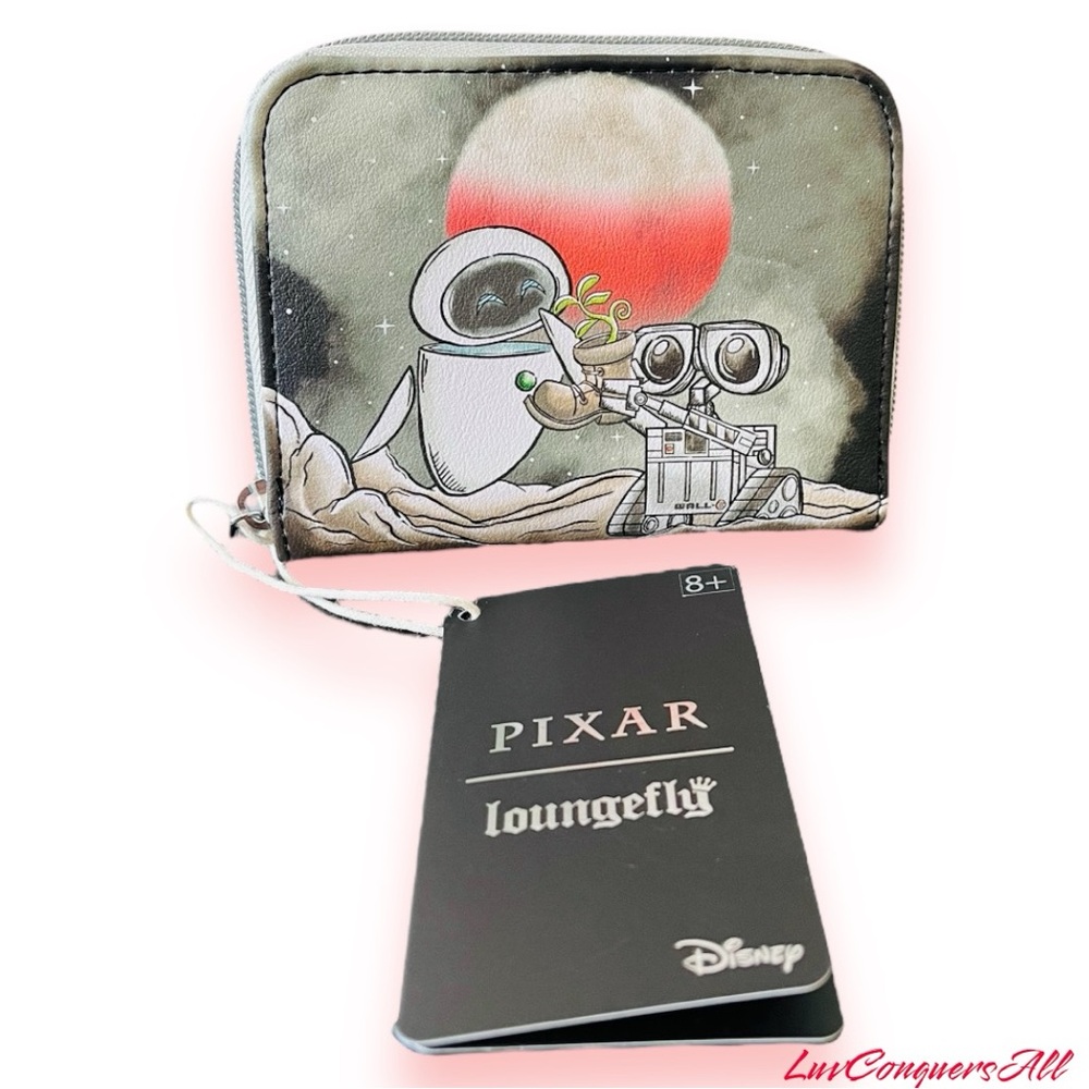 Loungefly Disney Pixar WALL-E EVE & WALL-E Plant Mini Zipper Wallet